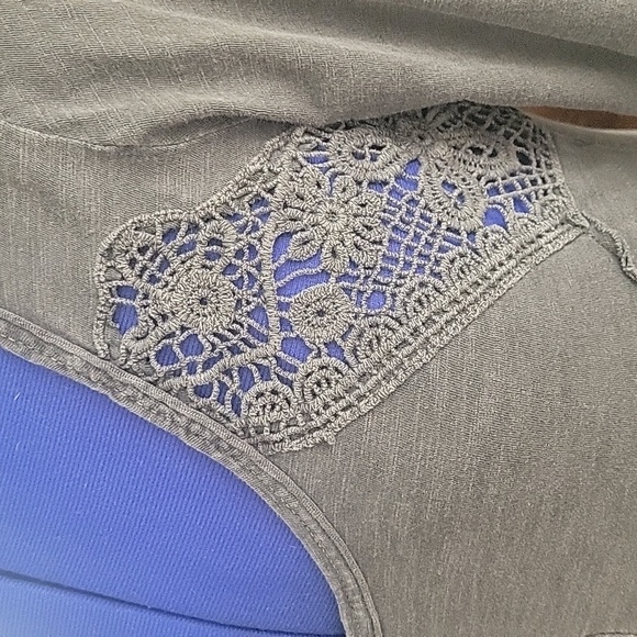 Free People Keepsake crochet inset henley top - Picture 8 of 13